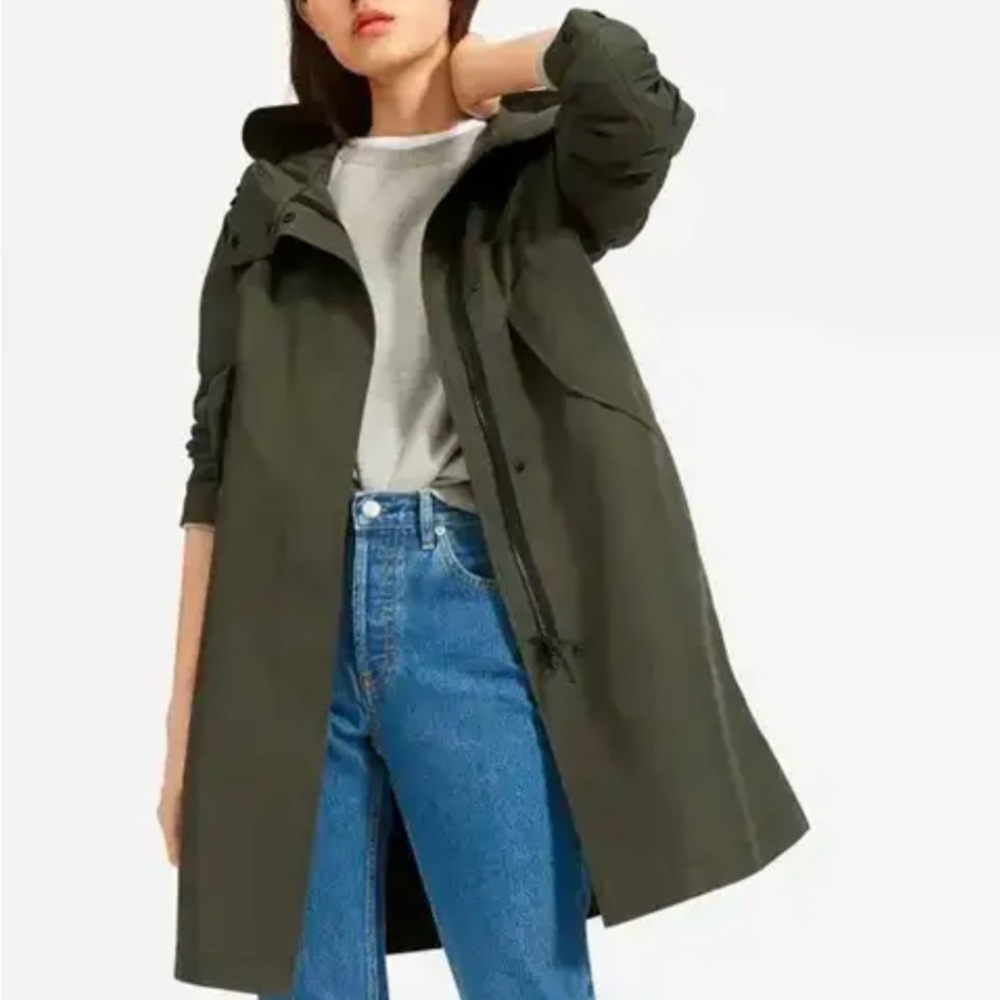 Everlane ReNew Anorak 2020, Size Small, Dark Green